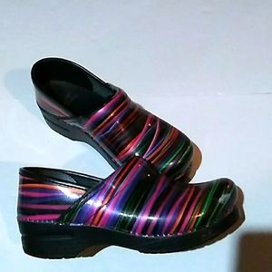 Color Striped Dansko Clogs